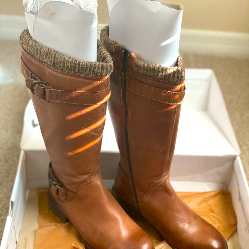 Aldo riding leather boots women brand new